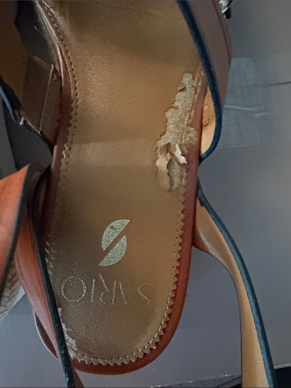 Franco Sarto Cognac Leather Espadrille Platform Sandals - Picture 6 of 14